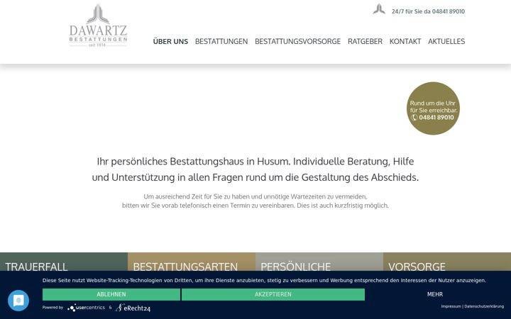 Screenshot of dawartz-bestattungen.de