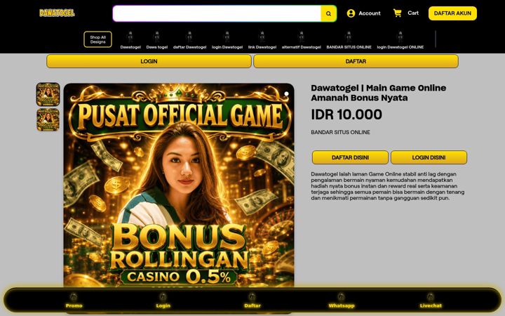 Screenshot of dawatogel.com