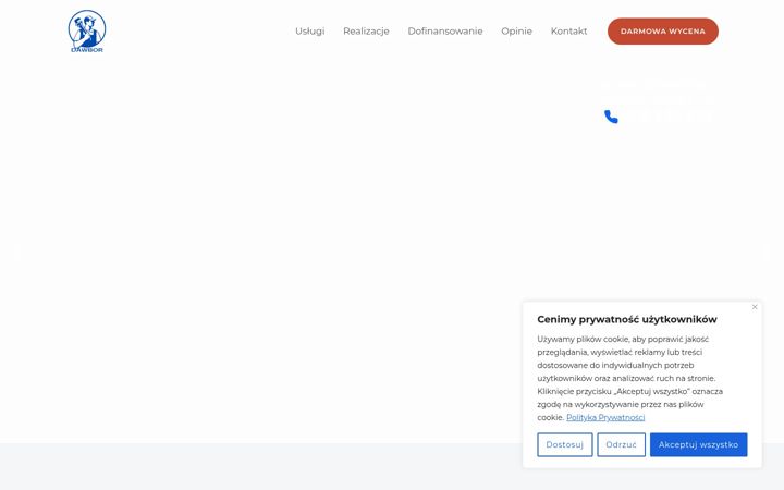 Ekraanipilt saidist dawbor-wodkangazco.pl