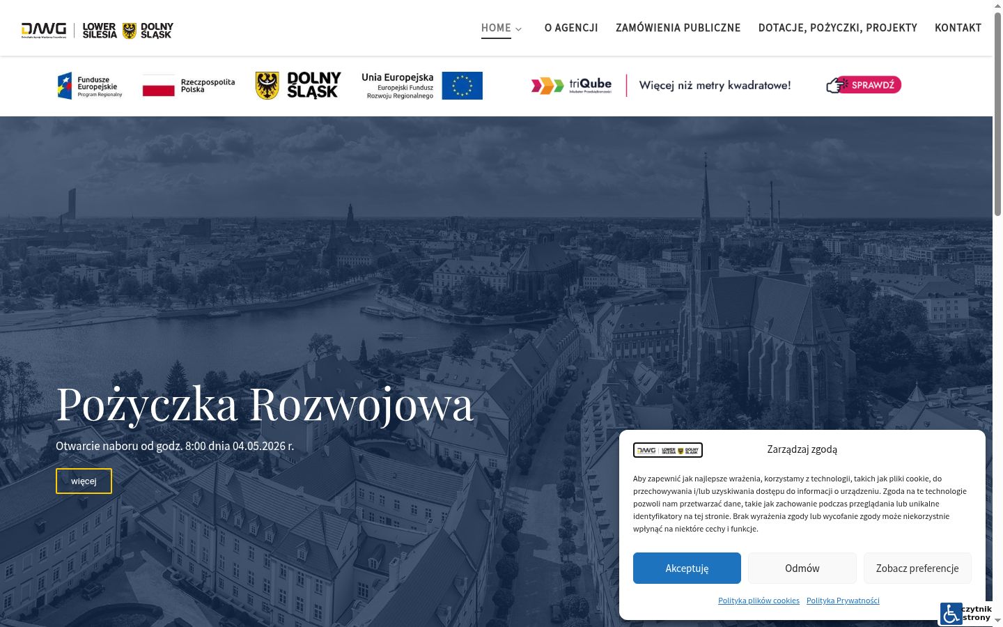 Screenshot of the consent banner shown before any interaction