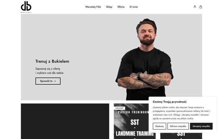Screenshot of dawidbukiel.pl