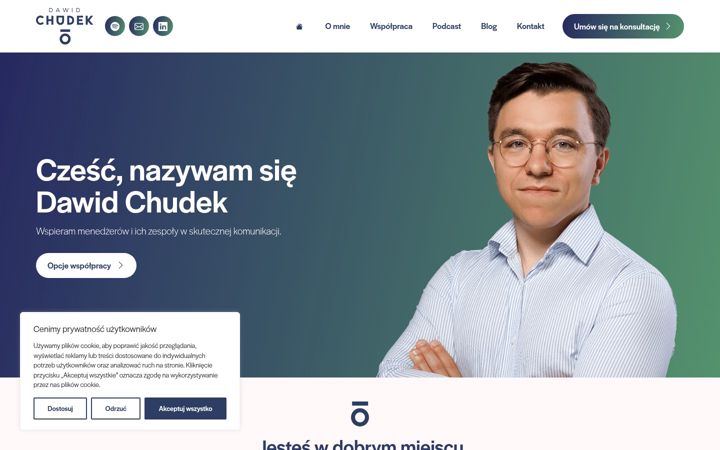 Screenshot of dawidchudek.com