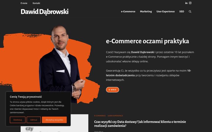 Screenshot of dawiddabrowski.pl