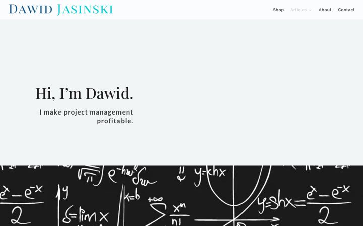 Screenshot of dawidjasinski.com