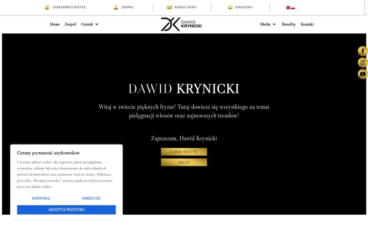 Screenshot of dawidkrynicki.pl