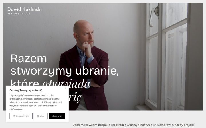 Screenshot of dawidkuklinski.pl
