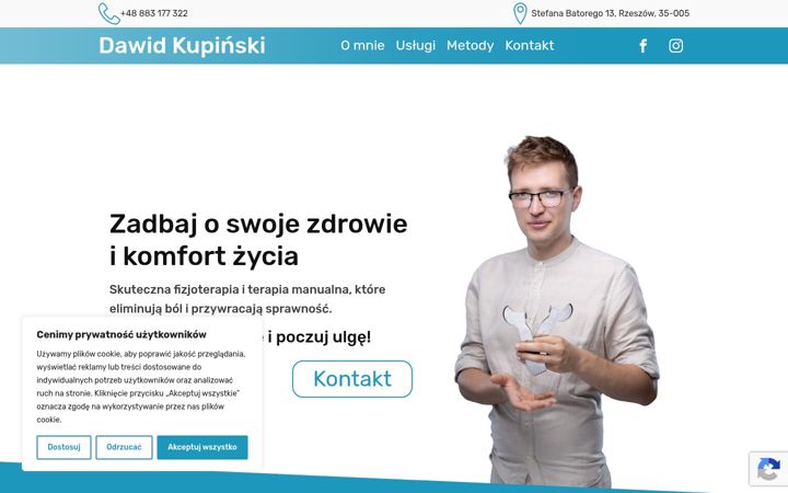 Screenshot of dawidkupinski.pl