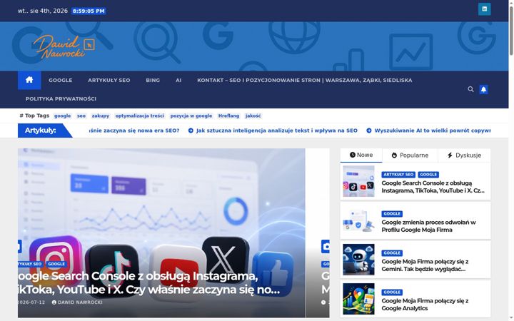 Screenshot of dawidnawrocki.pl