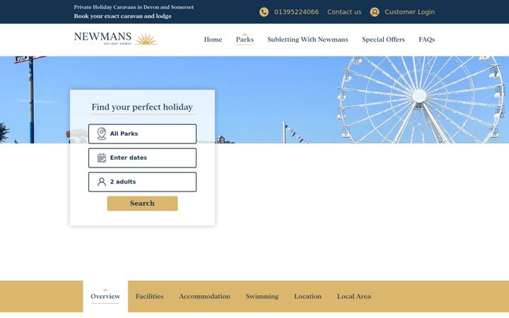 Screenshot of dawlishsandscaravans.com