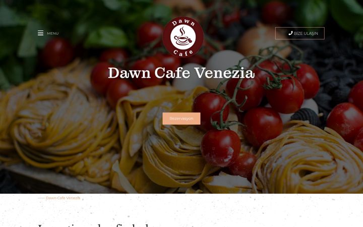Screenshot of dawncafevenezia.com