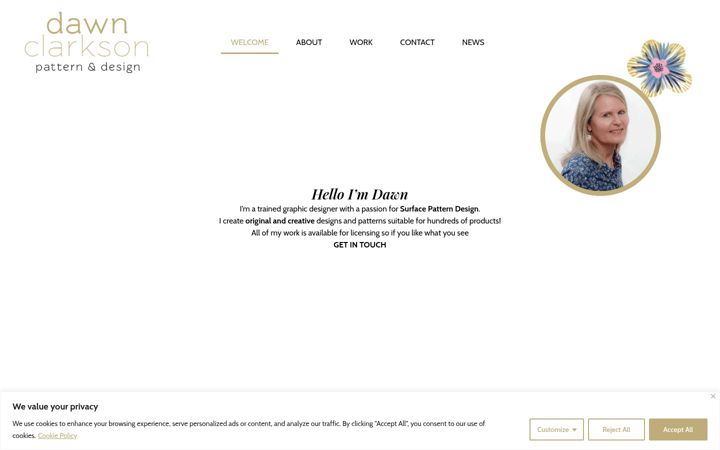 Screenshot of dawnclarkson.com
