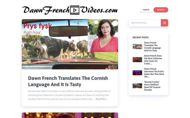 Screenshot of dawnfrenchvideos.com