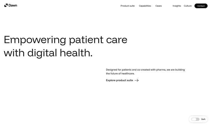 Screenshot of dawnhealth.com