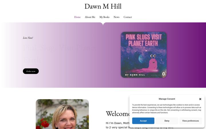 Screenshot of dawnmayhill.com
