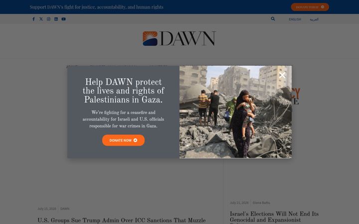 Screenshot of dawnmena.org