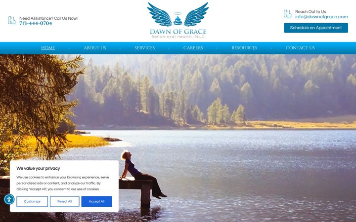 Screenshot of dawnofgrace.com