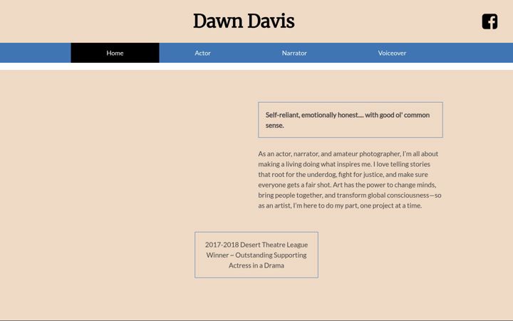 Screenshot of dawnpdavis.com
