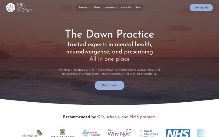 Screenshot of dawnpractice.co.uk