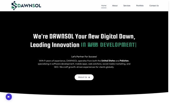 Screenshot of dawnsol.com