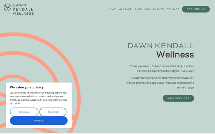 Screenshot of dawnsportsmassage.co.uk