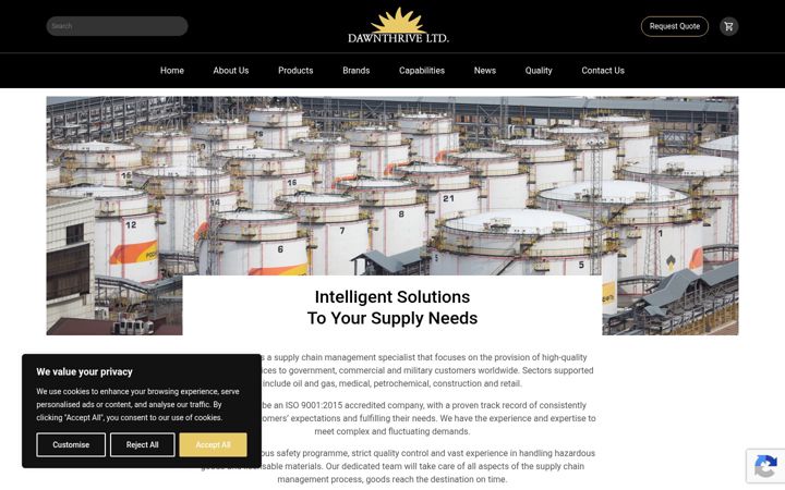 Screenshot of dawnthrive.co.uk