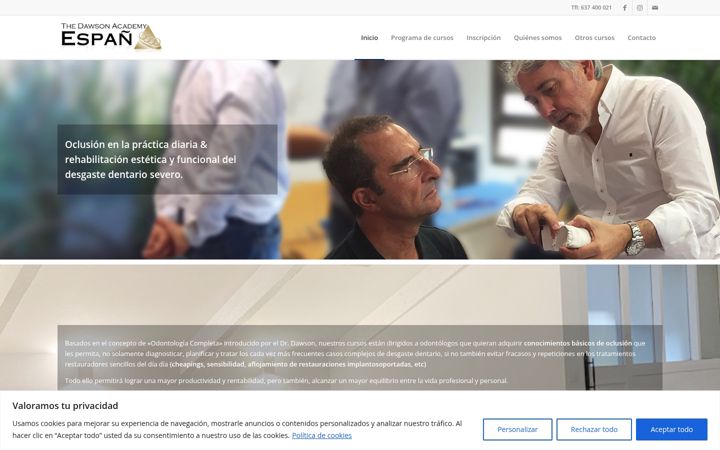 Screenshot of dawsonacademyspain.com