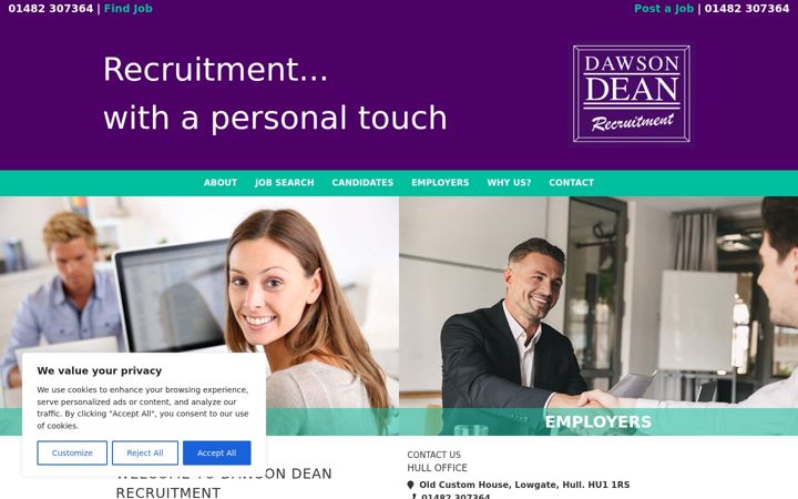 Captura de ecrã de dawsondean.co.uk