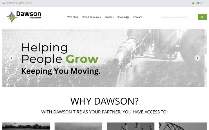 Screenshot of dawsontireandwheel.com