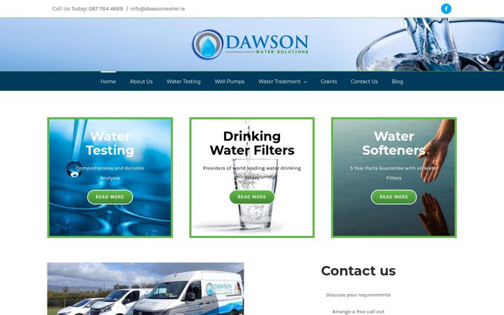 Screenshot di dawsonwater.ie