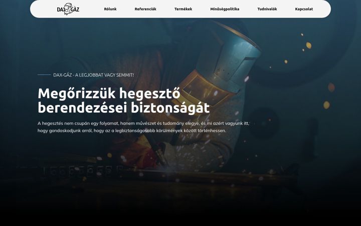 Screenshot von daxgaz.hu