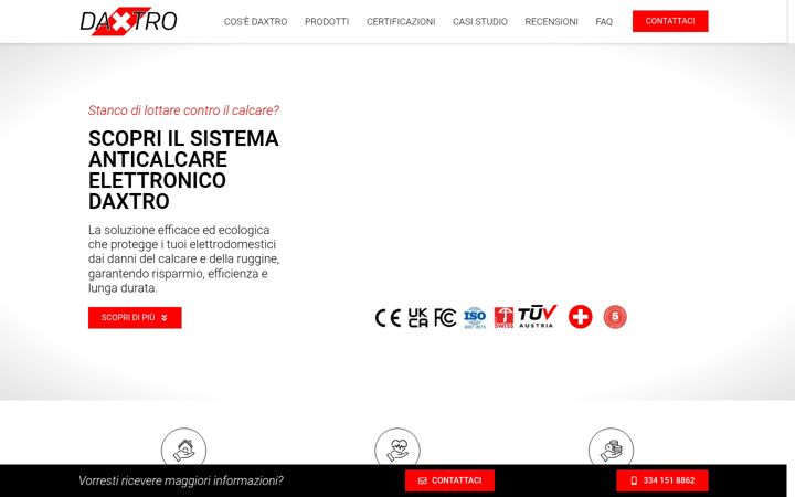 Screenshot of daxtro-italia.it