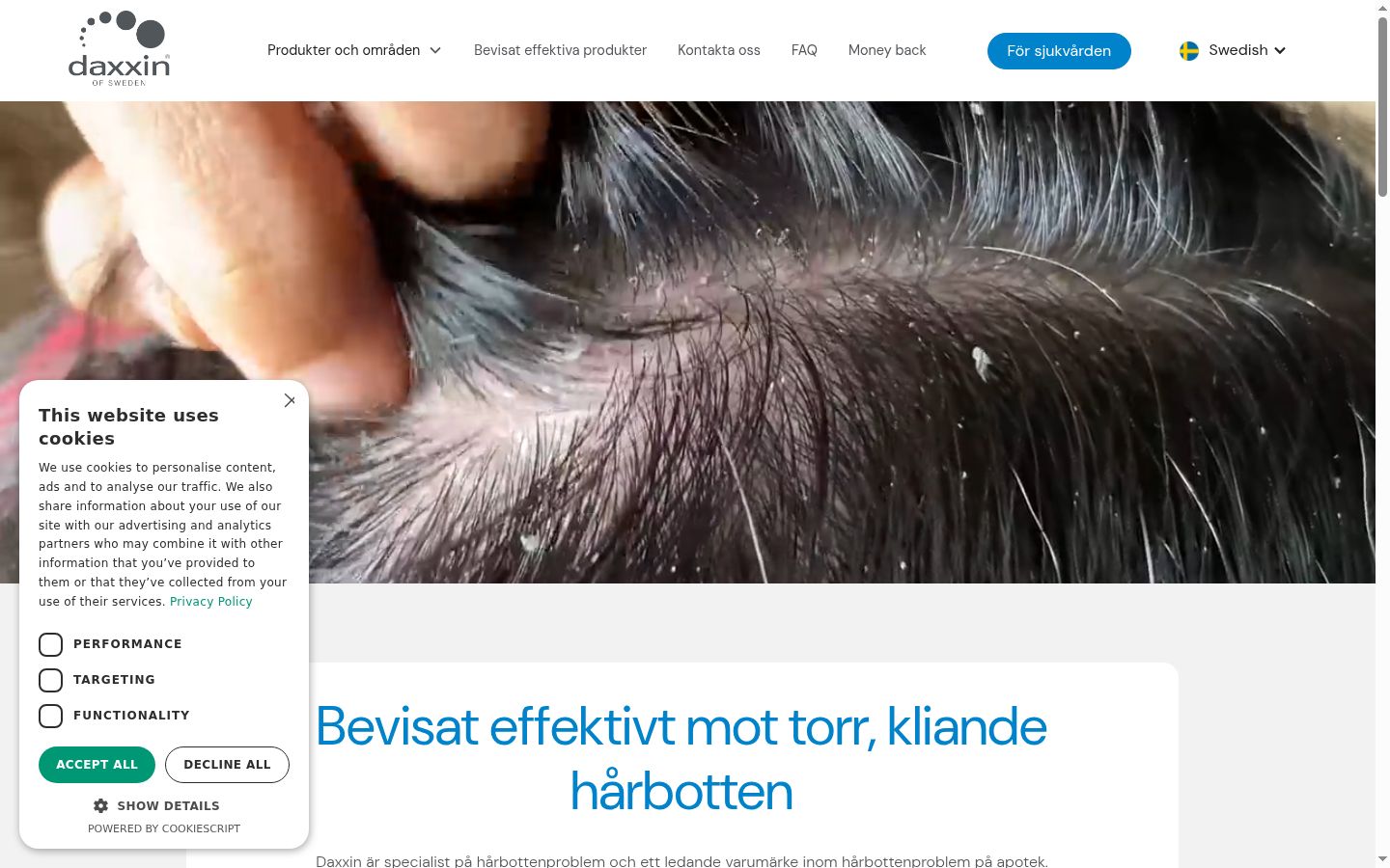 Screenshot tal-banner tal-kunsens muri qabel kwalunkwe interazzjoni