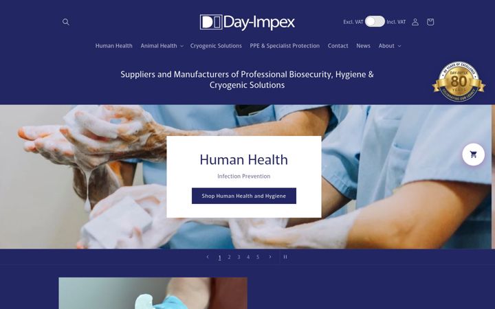 Ekrano kopija day-impex.co.uk