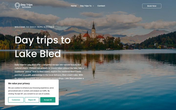 Screenshot ta' day-trips-slovenia.si
