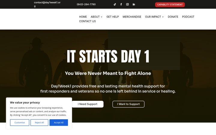 Screenshot of day1week1.org