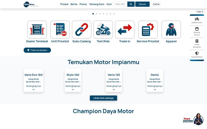 Screenshot of daya-motor.com