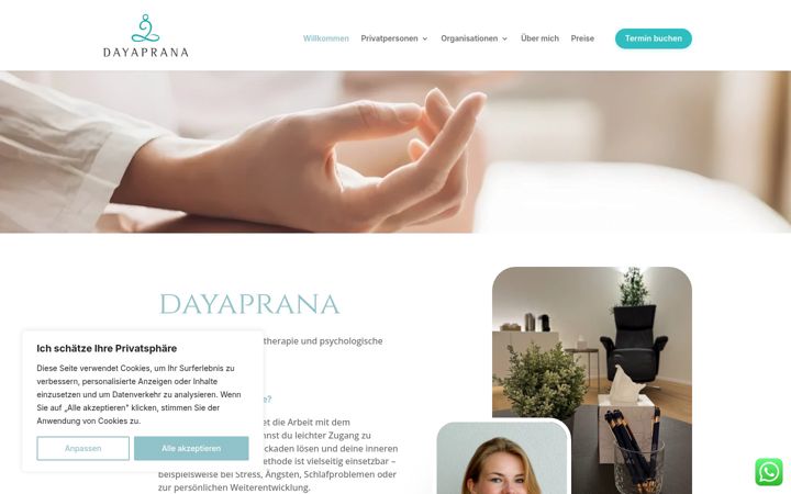 Screenshot of daya-prana.ch