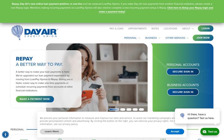 Screenshot of dayair.org