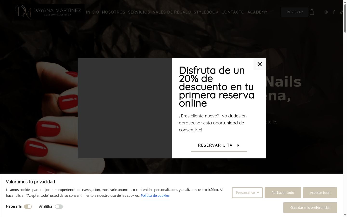 Screenshot tal-banner tal-kunsens muri qabel kwalunkwe interazzjoni