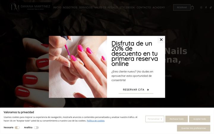 Screenshot of dayanamartinezstudios.com