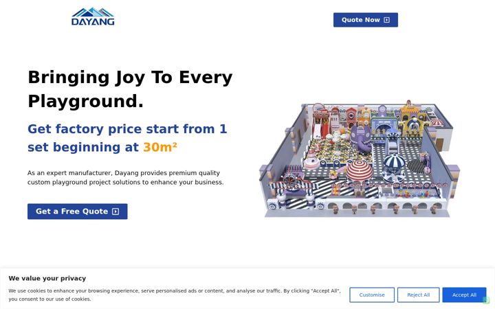Screenshot of dayangplayground.com