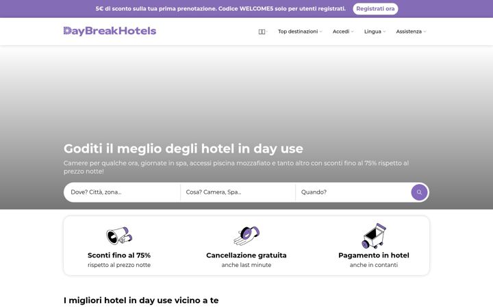 Skærmbillede af daybreakhotels.com