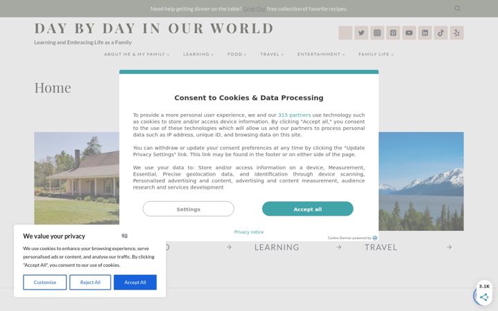 Screenshot of daybydayinourworld.com