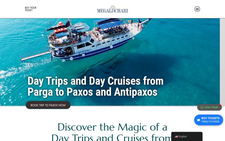 Screenshot of daycruiseparga.com