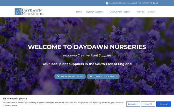 Screenshot of daydawn-nursery.co.uk