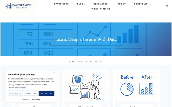 Screenshot of daydreamingnumbers.com