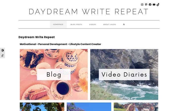 Screenshot of daydreamwriterepeat.com