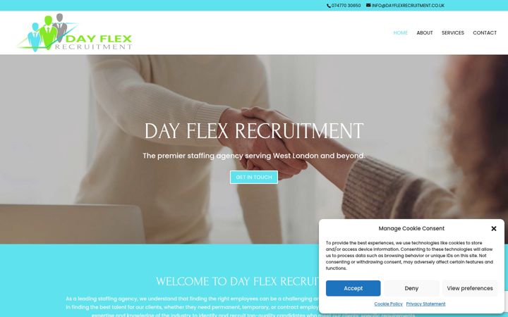 Screenshot of dayflexrecruitment.co.uk