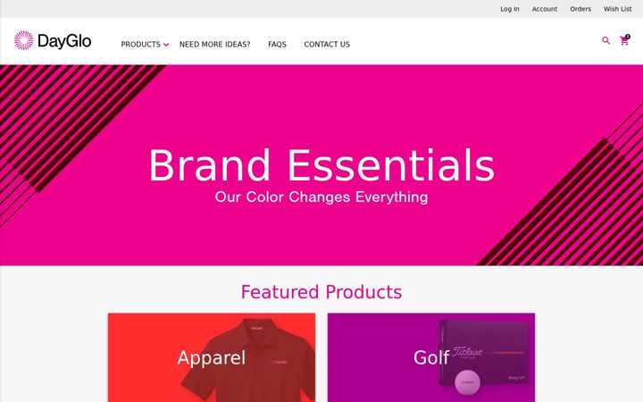 Screenshot of dayglobrandmerchandise.com