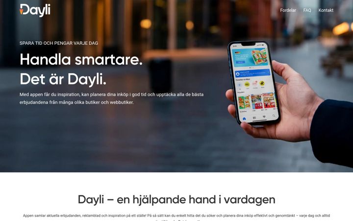 Captura de ecrã de dayli.se